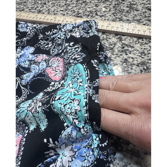 New Aria Women's 100%‎ cotton Black short sleeve capri Pajamas Set size S (4-6) - Picture 9 of 16